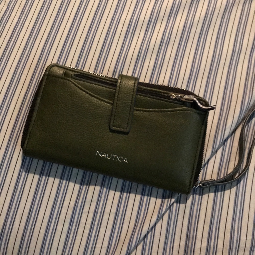 ‼️MUST GO‼️ Dark Olive Wristlet with Cardholder.